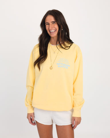 Uptown Hippie Sunshine Sweatshirt (Butter)