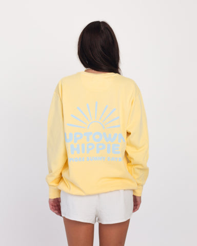 Uptown Hippie Sunshine Sweatshirt (Butter)