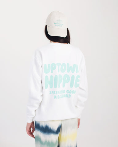 Uptown Hippie Floaty Sweatshirt (White)