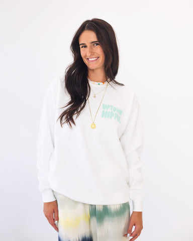 Uptown Hippie Floaty Sweatshirt (White)