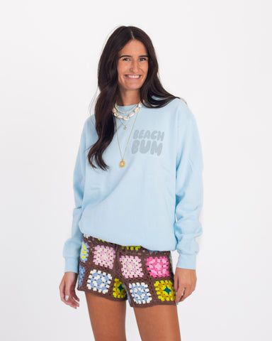 Beach Bum Floaty Sweatshirt (Light Blue)