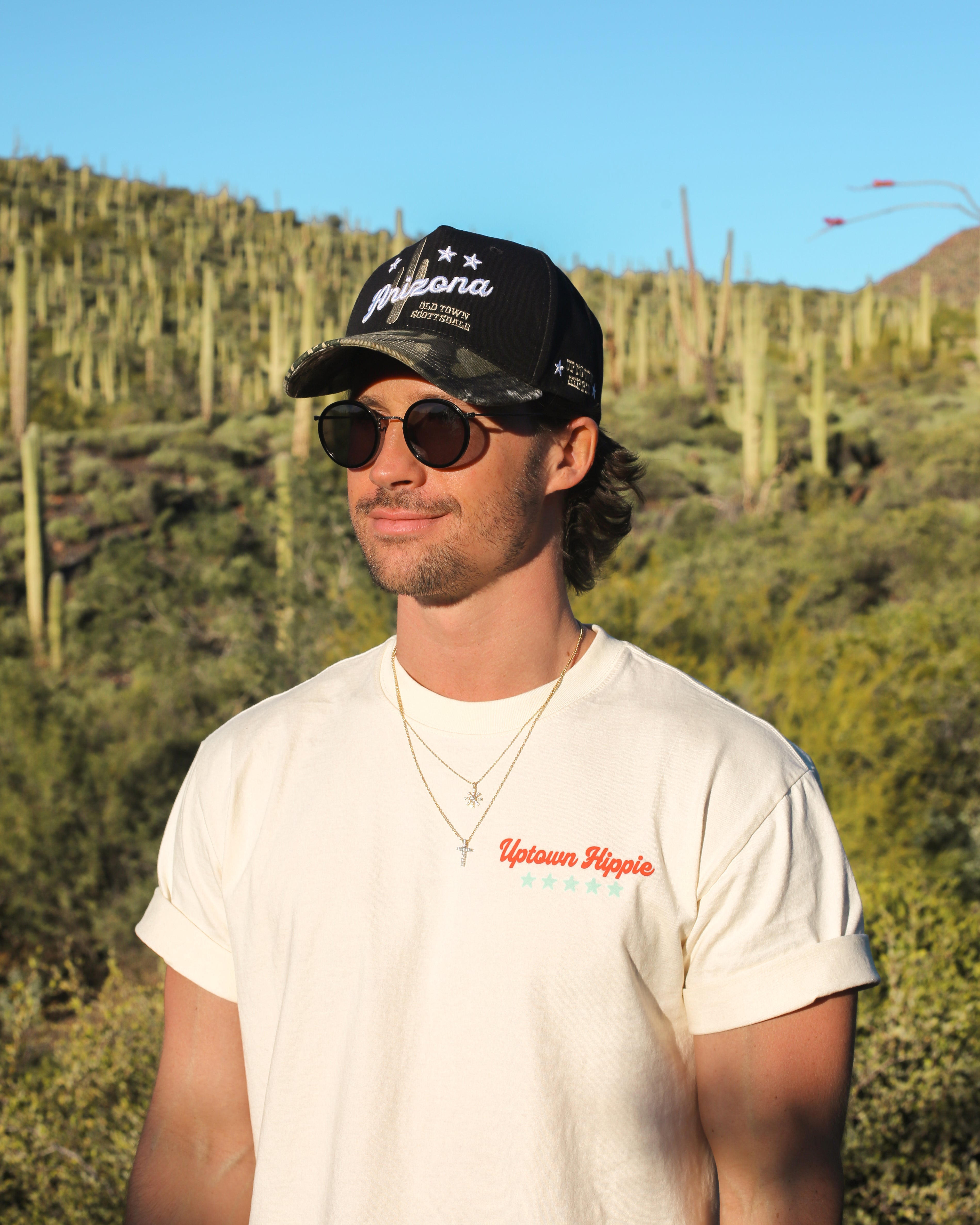 Arizona Saguaro Snapback Hat | Midnight Camo