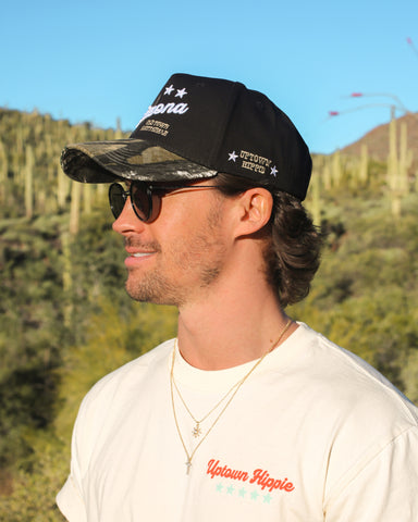 Arizona Saguaro Snapback Hat | Midnight Camo