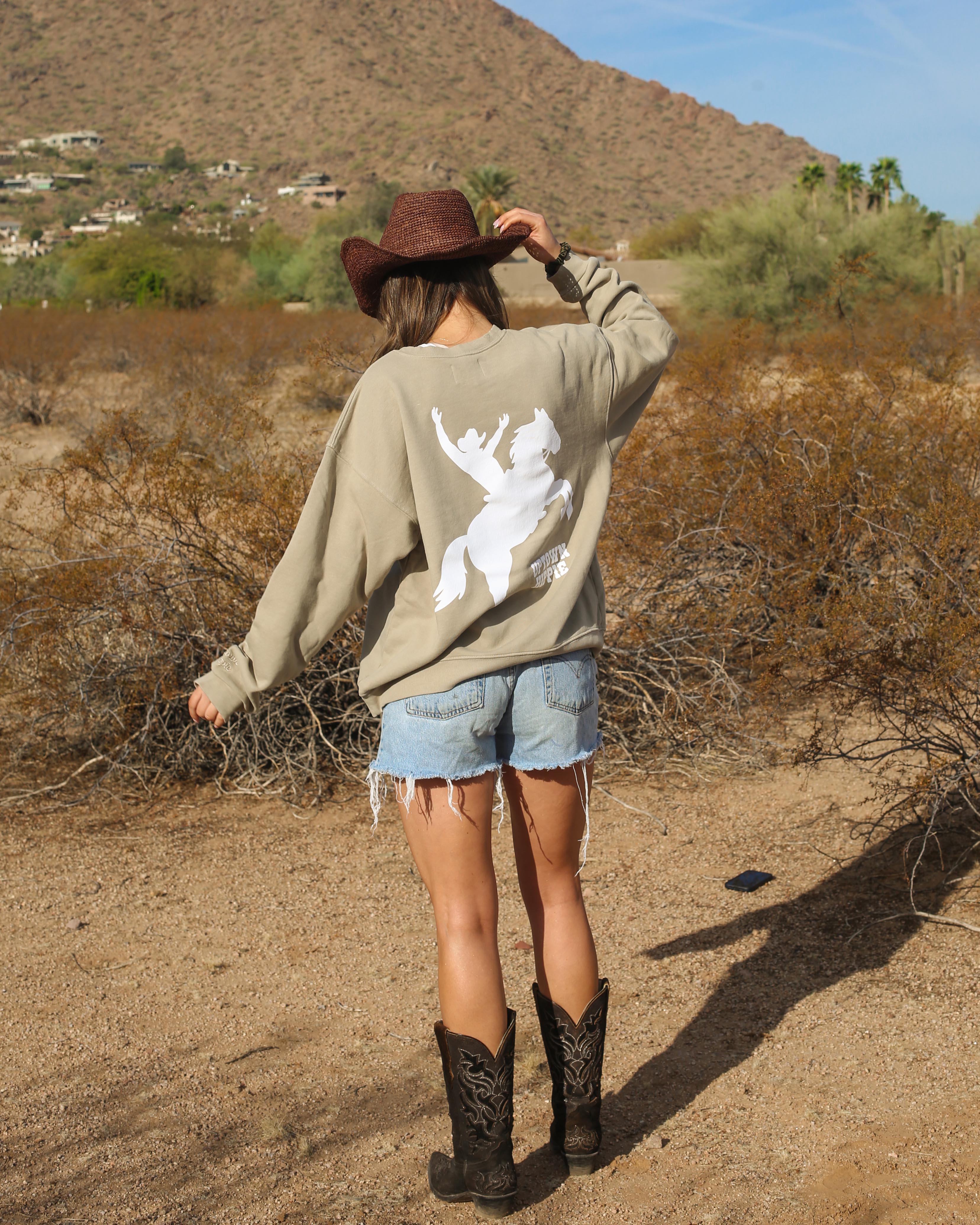 Carefree Cowboy Crewneck | Dune