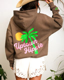 Uptown Palm Hoodie | Espresso