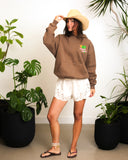 Uptown Palm Hoodie | Espresso