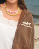 Wild Horses Zip Hoodie | Faded Chocolate