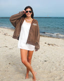 Wild Horses Zip Hoodie | Faded Chocolate