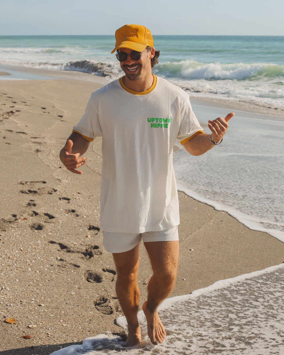 Palm Tree Ringer Shirt