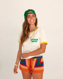 Palm Tree Ringer Shirt