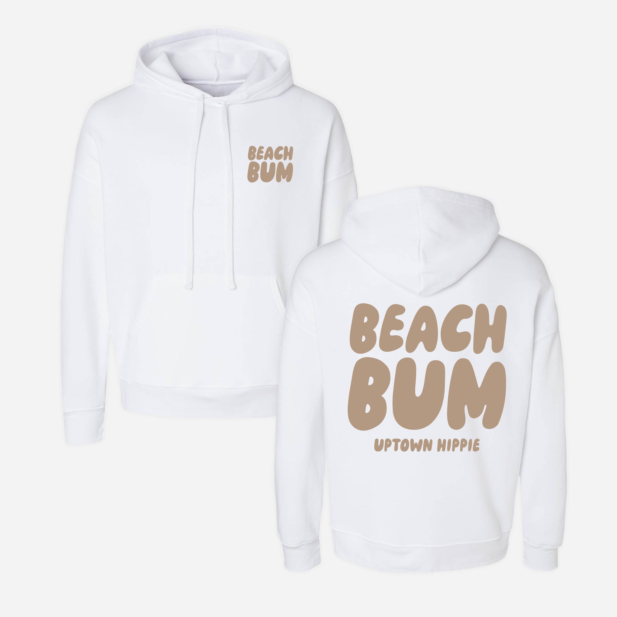 Uptown Hippie Beach Bum Sweatshirt White XL