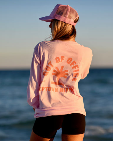 Out of Office Long Sleeve Shirt (Light Pink)