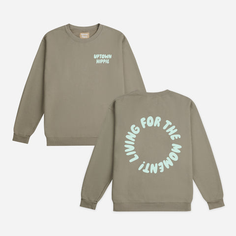 Living for the Moment Crewneck | Dune