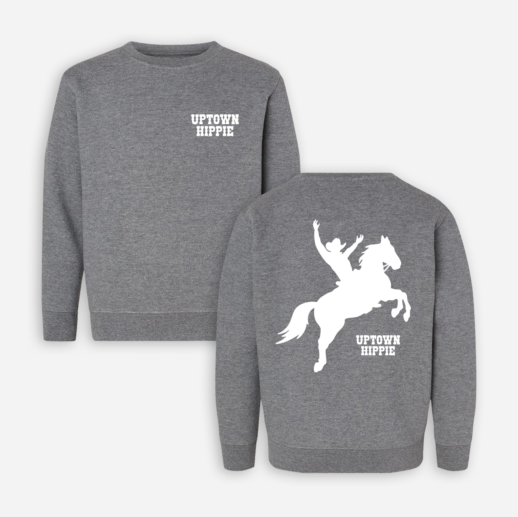 Children's Carefree Cowboy Sweatshirt |  Charcoal