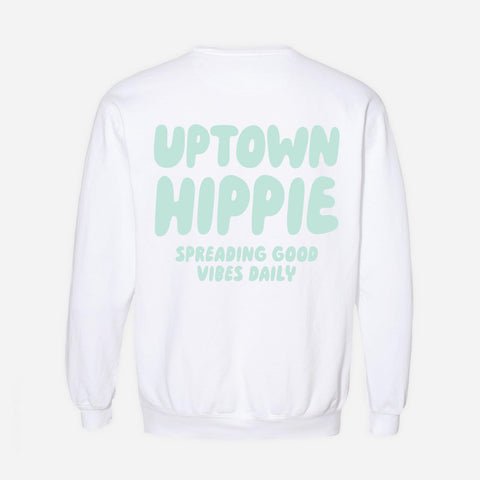 Uptown Hippie Floaty Sweatshirt (White)