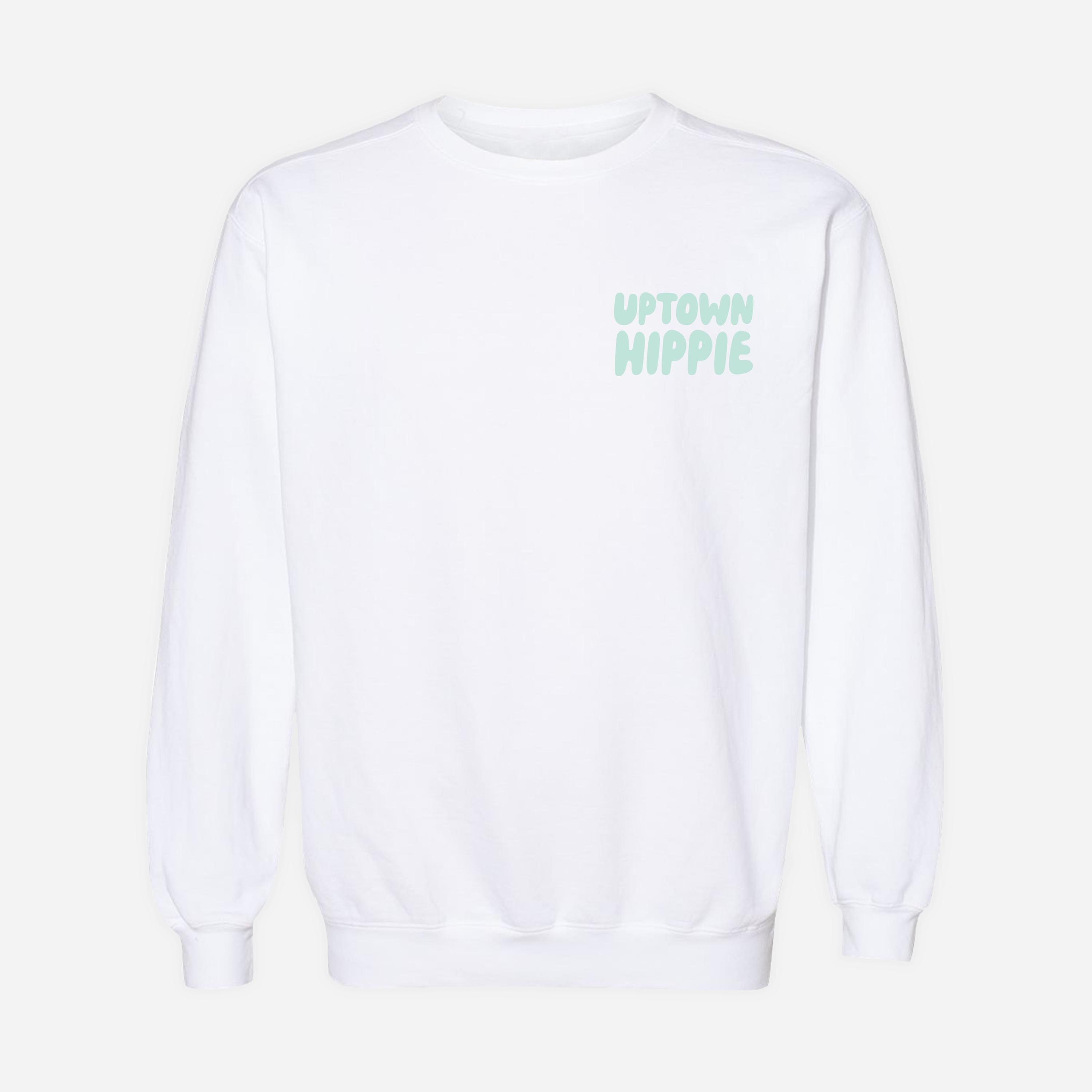 Uptown Hippie Floaty Sweatshirt (White)