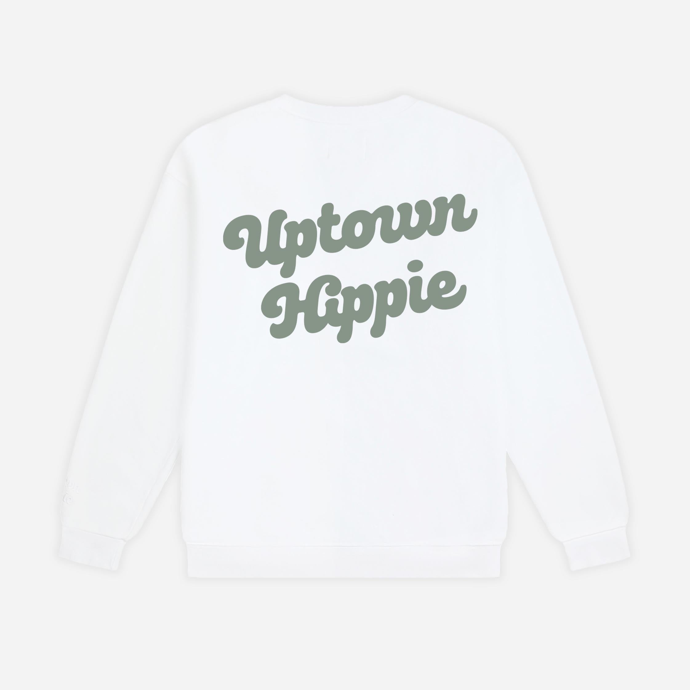 Uptown Hippie Crewneck | White