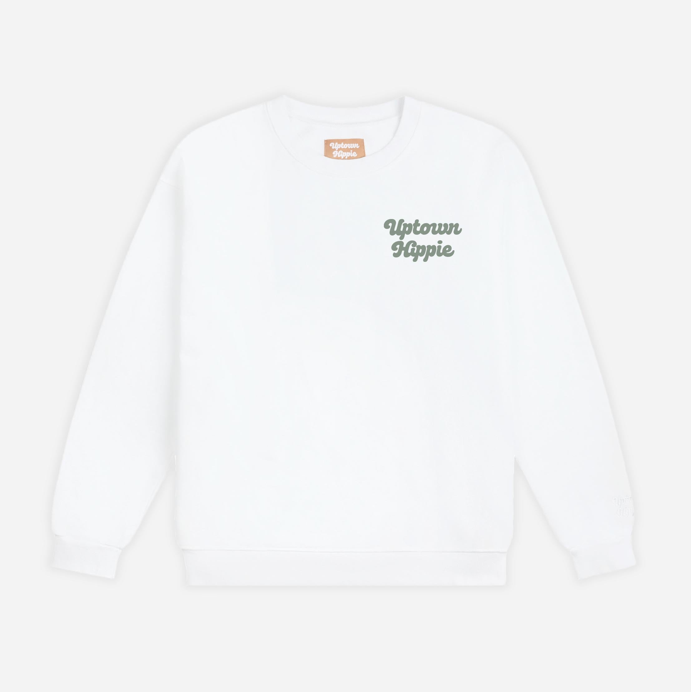 Uptown Hippie Crewneck | White