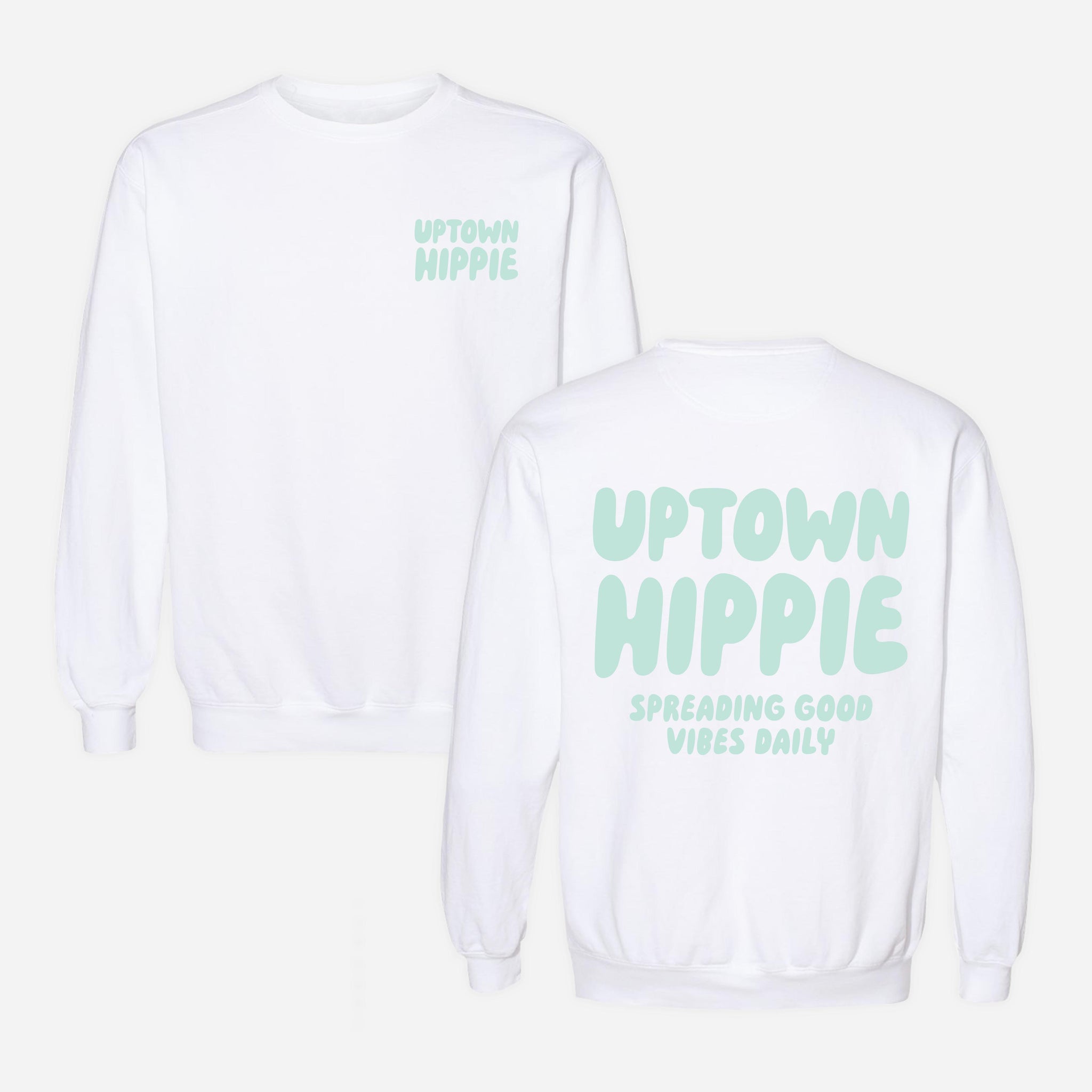 Uptown Hippie Floaty Sweatshirt (White)