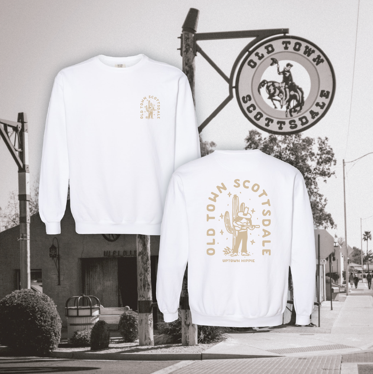 Old Town Cowboy Crewneck Sweatshirt – Uptown Hippie