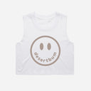 Desert Bum Crop Tank Top (White)