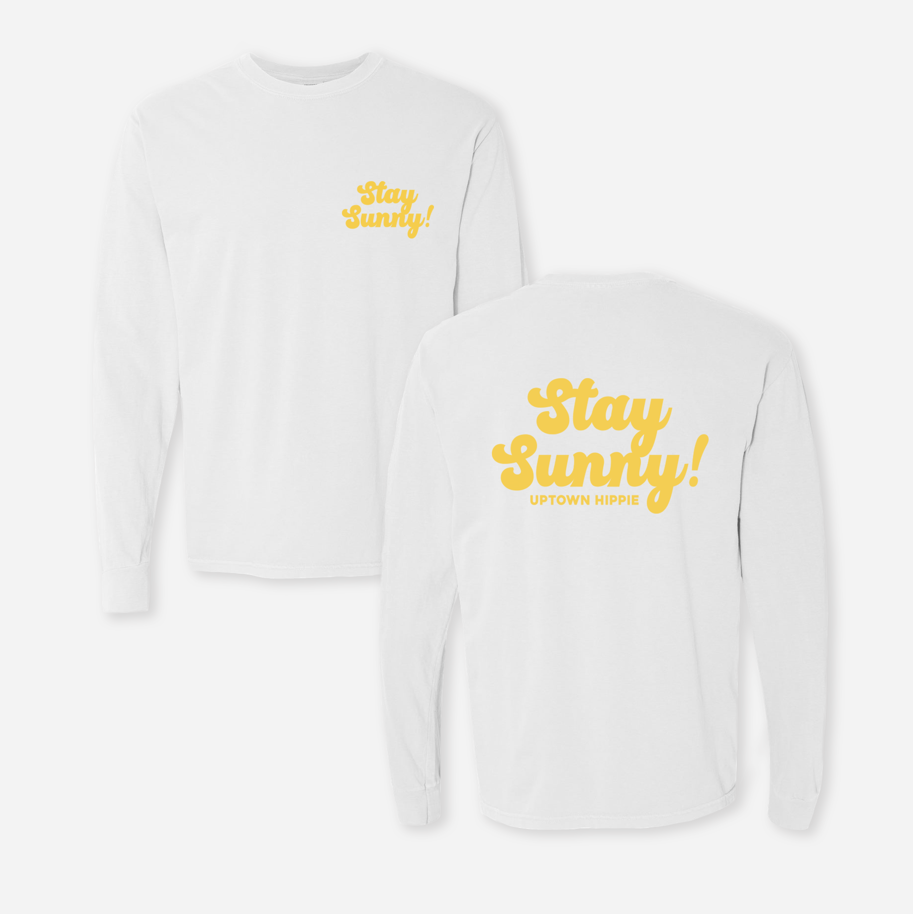 Stay Sunny Long Sleeve Shirt (White)